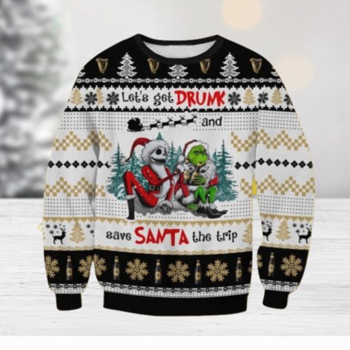 Guinness Get Drunk Christmas Ugly Sweater Gift For Men And Women