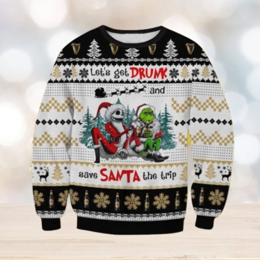 Guinness Get Drunk Christmas Ugly Sweater Gift For Men And Women