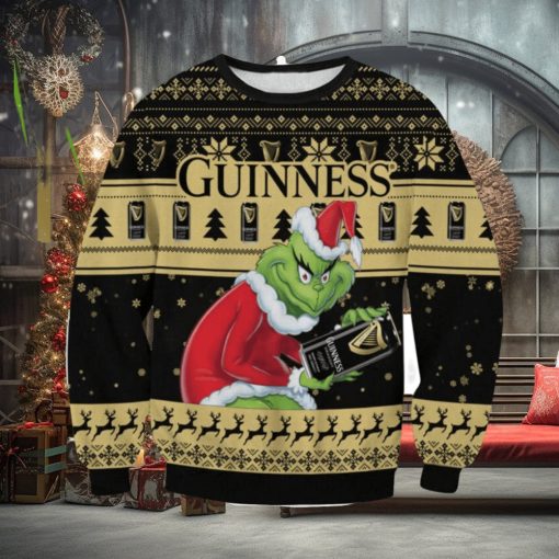 Guinness Grinch AOP Ugly Christmas Sweater Christmas Gift For Men And Women