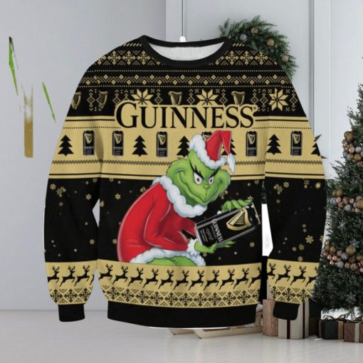 Guinness Grinch AOP Ugly Christmas Sweater Christmas Gift For Men And Women