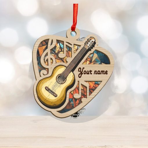 Guitar Pick Personalized Suncatcher Ornament