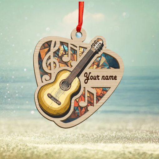 Guitar Pick Personalized Suncatcher Ornament