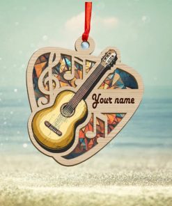 Guitar Pick Personalized Suncatcher Ornament