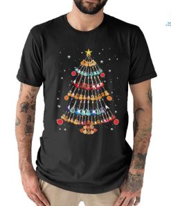 Guitars pine tree merry christmas shirt