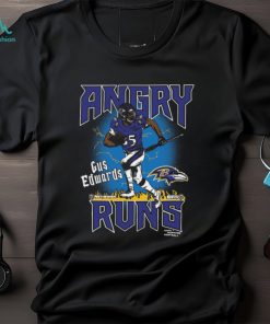 Gus Edwards Baltimore Ravens Homage Unisex Angry Runs Player Graphic Tri Blend T Shirt