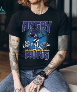 Gus Edwards Baltimore Ravens Homage Unisex Angry Runs Player Graphic Tri Blend T Shirt