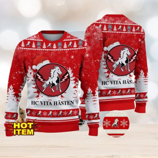 HC Vita Hästen SHL Sweden Hockey League Ugly Christmas Sweater Christmas Gift