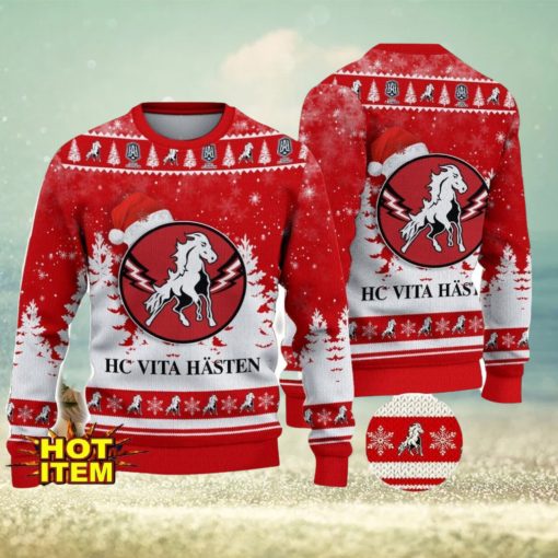 HC Vita Hästen SHL Sweden Hockey League Ugly Christmas Sweater Christmas Gift