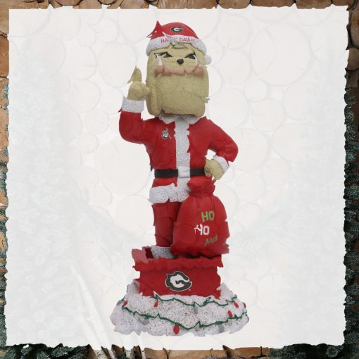 Hairy Dawg Georgia Bulldogs Santa Mascot Bobblehead Ornament