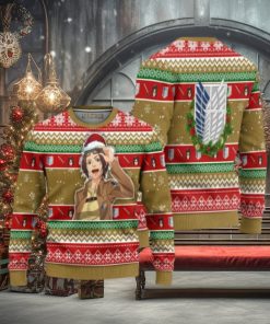 Hange Zoe Attack on Titan Anime Ugly Christmas Sweater Xmas Gift