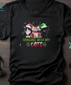 Hanging With My Cats Cute Christmas Cat Classic T Shirt