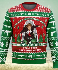 Hans Gruber Fall Nakatomi Plaza Die Hard Sweater Xmas Funny All Over Print Gift For Fans Ugly Christmas