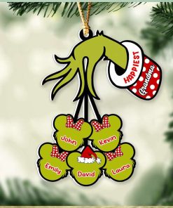 Happiest Green Family Personalized Ornament, Gifts For Family