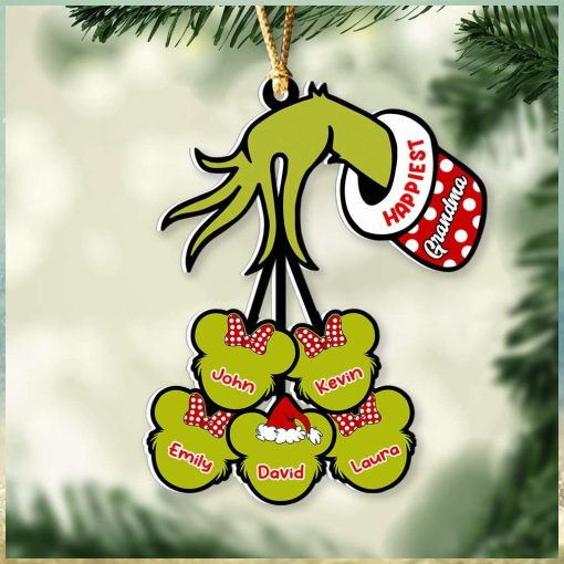 Happiest Green Family Personalized Ornament, Gifts For Family