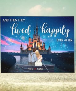 Happily Ever After Dreaming Couple Canvas, Personalized Canvas Poster