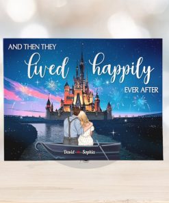 Happily Ever After Dreaming Couple Canvas, Personalized Canvas Poster