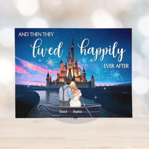 Happily Ever After   Dreaming Couple Canvas, Personalized Canvas Poster