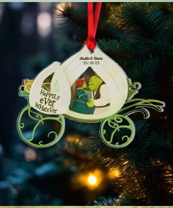 Happily Ever Whatever, Couple Gift, Personalized Acrylic Ornament, Green Couple Ornament, Christmas Gift