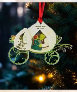 Happily Ever Whatever, Couple Gift, Personalized Acrylic Ornament, Green Couple Ornament, Christmas Gift