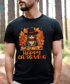 Happy Catsgiving Thanksgiving Cat Shirt