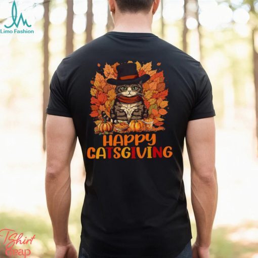 Happy Catsgiving Thanksgiving Cat Shirt