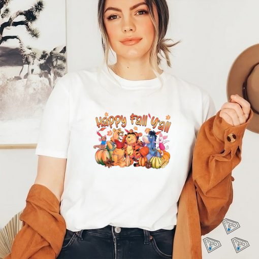 Happy Fall Yall Thanksgiving Movies Character shirt