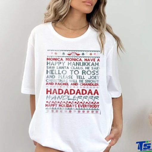 Happy Hanukkah and Merry Christmas Friends Shirt