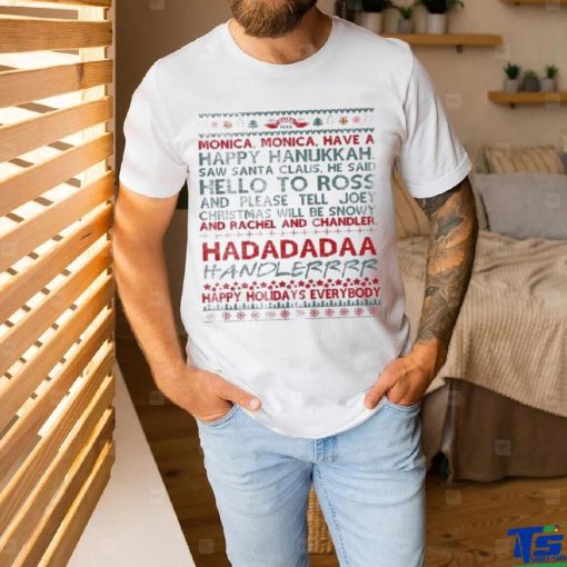 Happy Hanukkah and Merry Christmas Friends Shirt