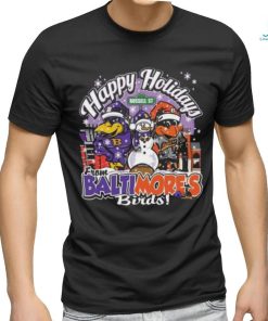 Happy Holiday From Baltimore Birds Christmas Shirt