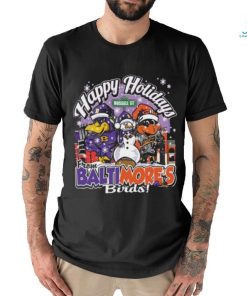 Happy Holiday From Baltimore Birds Christmas Shirt