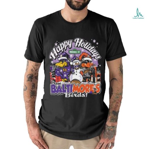 Happy Holiday From Baltimore Birds Christmas Shirt