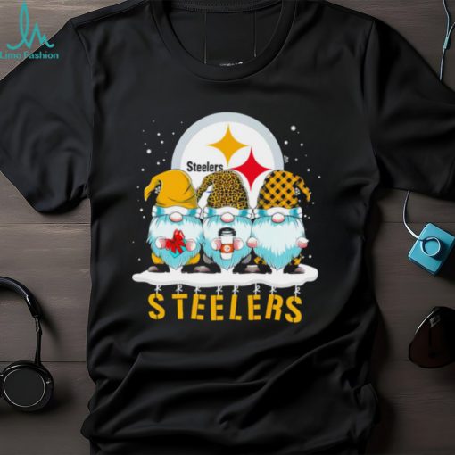 Happy Merry Christmas Gnomes mascot Pittsburgh Steelers football logo gift shirt