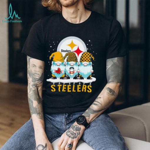 Happy Merry Christmas Gnomes mascot Pittsburgh Steelers football logo gift shirt