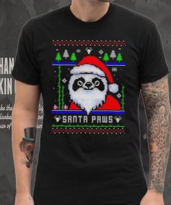 Happy Merry Christmas Panda Santa paws ugly gift shirt