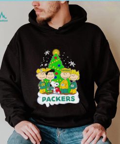 Happy Merry Christmas Peanuts Christmas tree Green Bay Packers football logo gift shirt