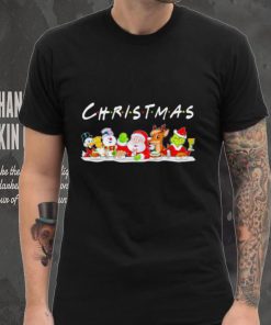 Happy Merry Christmas cartoon characters funny gift shirt