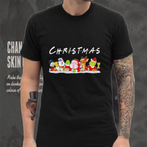 Happy Merry Christmas cartoon characters funny gift shirt
