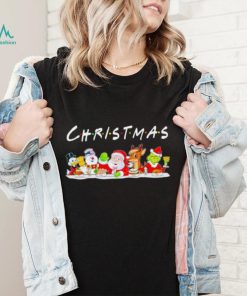 Happy Merry Christmas cartoon characters funny gift shirt