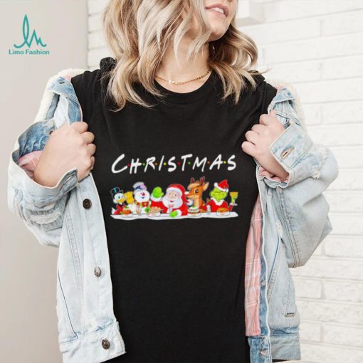 Happy Merry Christmas cartoon characters funny gift shirt