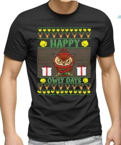 Happy Owly Days Owl Ugly Christmas Shirt