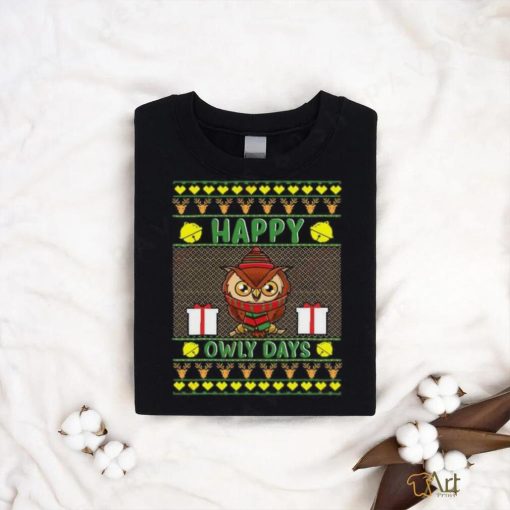 Happy Owly Days Owl Ugly Christmas Shirt