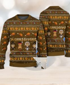 Happy Thankgiving With Chicken Pumkin Pattern Xmas SweaterHappy Thankgiving With Chicken Pumkin Pattern Xmas Sweater