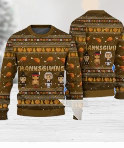 Happy Thankgiving With Chicken Pumkin Pattern Xmas SweaterHappy Thankgiving With Chicken Pumkin Pattern Xmas Sweater