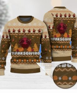 Happy Thanksgiving Rooster Funny Turkey Ugly Sweater