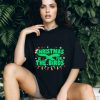 Happy Merry Christmas The Grinch drive a car Alabama Crimson Tide football logo flag gift shirt