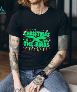 Happy Xmas Philadelphia Eagles football Christmas is for the birds Christmas lights shirt