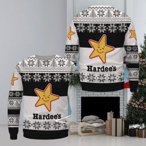 Hardee’s Ugly Christmas Sweater, Xmas Gift Ideas For Fans Uniform