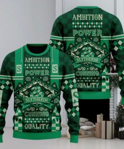 Harry Potter Ambition Power Slytherin Cunning QUality Sweater Christmas