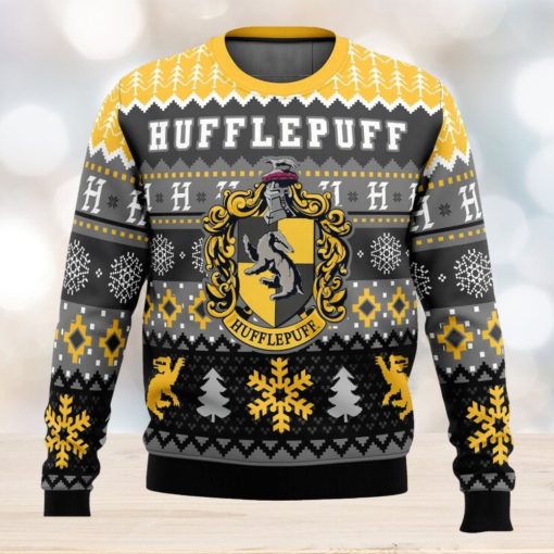 Harry Potter Hufflepuff House Ugly Christmas Sweater 3D All Over Printed Christmas Sweater