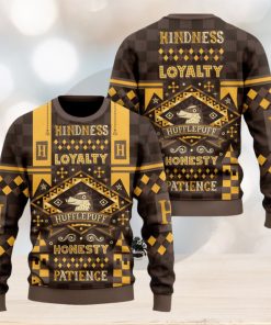 Harry Potter Loyalty Hufflepuff Honesty Patience Sweater Christmas